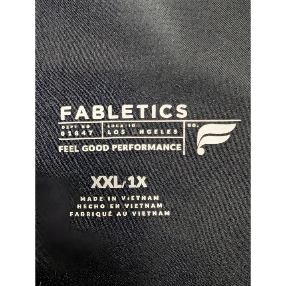 Fabletics High Rise On Call Scrub Jogger Womens XXL 1X Black Medical Healthcare